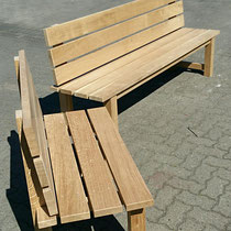 Sitzbänke aus massiver Eiche