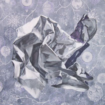 Acrylique sur papier marouflé sur bois 29,7 x 42 cm