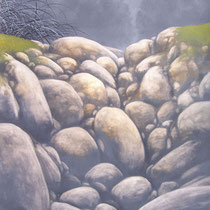 huile sur carton marouflé sur bois 120 x 80 cm