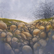 huile sur carton marouflé sur bois 120 x 80 cm
