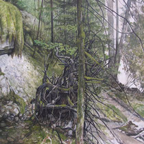  Foureperret - huile sur carton marouflé sur médium - 79,5 x 119,5 cm - 2016