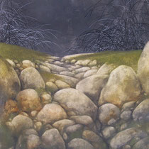 huile sur carton marouflé sur bois 120 x 80 cm