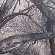 Gorges du Fourperet 2012 huile sur papier 75 x 110 (détail)