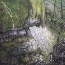  Foureperret - huile sur carton marouflé sur médium - 79,5 x 119,5 cm - 2016 (détail)