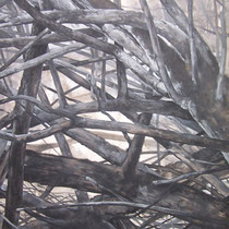 Gorges du Fourperet 2012 huile sur papier 75 x 110