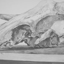 Vache - intérieur-extérieur (((()))) Invisible-Visible (travail en cours, détail) acrylique et graphite sur toile 195 x 130 cm