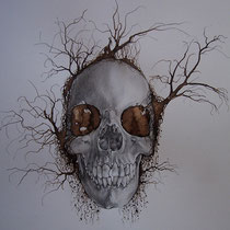 Encre, brou de noix et graphite sur papier canson 42 X 29,7 cm