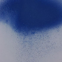 Nuage - résine et pigments sur papier marouflé sur carton (détail)