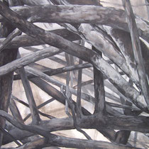 Gorges du Fourperet 2012 huile sur papier 75 x 110 (détail)