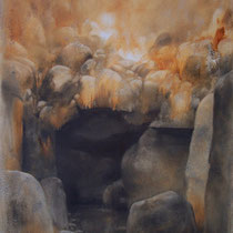 huile sur carton marouflé sur bois 120 x 80 cm