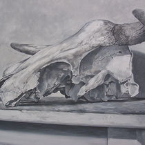 Vache - intérieur-extérieur (((()))) Invisible-Visible (travail en cours, détail) acrylique et graphite sur toile 195 x 130 cm