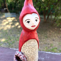Little red riding hood clay doll