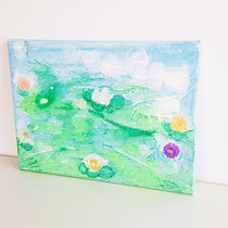Keilrahmenbild Seerosen handgemalt