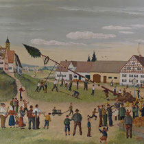"Aufrichten des Maibaumes"