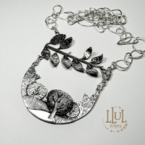 Collar "Natura" hecho a mano en plata 950.