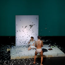 Posledná historická úloha mladej generácie // Stanica Žilina / Kampnagel Hamburg / Theaterdiskounter Berlin / Archa Prague / Husa na provázku Brno // lighting, set and costume design Jerguš / director Ján Šimko  