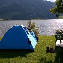 Wunderschöner Zeltplatz am Sihlsee