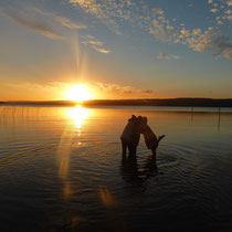 Sonnenuntergang über der Lagune