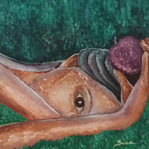 Dame avec la pomme 46x56 cm