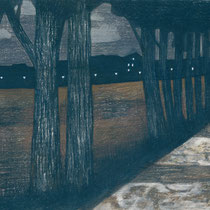 TIEF IN DIE NACHT | INTO THE NIGHT | Kreidezeichnungen | pastel drawings | 2012