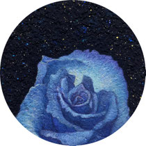 「夢叶う」雲母壁面画 直径95mm 2019年　個人蔵　SOLD