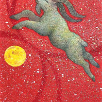 「Goat」雲母壁面画  180×125mm 2018年　 ￥48,600(税込み)