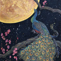 「麗月」雲母壁面画  F3号　 2019年　個人蔵　SOLD