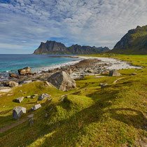 Wanderung zwischen Uttakliev und Haukland-Beach