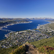 Tromsö vom Storsteinen (Höhe 412 Meter) aus gesehen