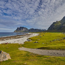 Wanderung zwischen Uttakliev und Haukland-Beach