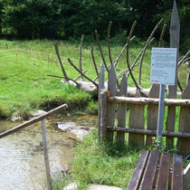 Wassertretanlage in 83229 Aschau/Sachrang - Ökokulturweg zwischen OT Aschach und Ferienanlage Oberes Priental (Foto: Touristinfo Aschau/Sachrang)