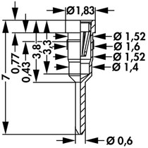 基板用高精度ソケットピン Fischer SK 21 Z 外観図