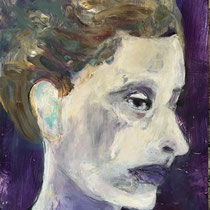 Lady in purple- Acryl auf Papier, 30 x 40 cm