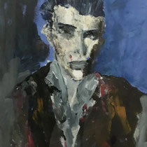 Cool bleiben -   im Kunstunterricht entstanden - Acryl auf Papier, 40 x 60 cm