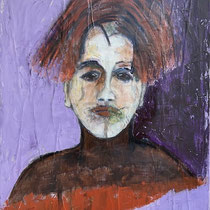Auf der Suche - Acryl mit Paier auf Leinwand, 50 x 70 cm