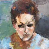 Junge Frau  - ACRYL auf Leinwand, 40 x 30 cm/ nicht verfügbar 