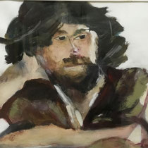 Der Nachdenkliche - Acryl auf Papier, 40 x 60 cm / nicht verfügbar