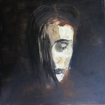 Die Betende - Acryl auf Leinwand, 40 x 40 cm