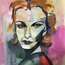 Femme fatale - Acryl auf Papier, 40 x 60 cm/ nicht verfügbar