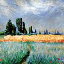 Copia da CAMPO DI GRANO di Claude Monet