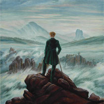 Copia da VIANDANTE SUL MARE DI NEBBIA di Caspar David Friedrich