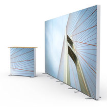 LEDUP-Promotionstand 3 Leuchtboxen mit LEDUP-Leuchtcounter