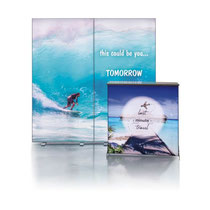 LEDUP-Promotionstand 2 Leuchtboxen mit LEDUP-Leuchtcounter