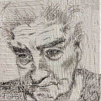 6-04MamaSkeptisch_VZ, 25x25 cm, Kohle, Graphit/Leinwand (Foto © Christine Schätzlein)