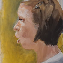 Rehearsel Bonn I, 2025, acrylic on canvas, 30 x 25 cm