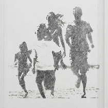 'Ideal Family (b&w)' 73x53cm (framed) graphite on paper, 2011