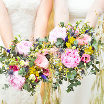 Bouquet de mariée champêtre et fleurie