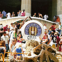 Friederike im Park Güell in Barcelona