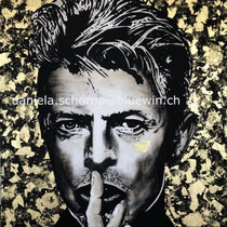 Bild von Daniela Schorno: Bowie schwarz 70 x 70