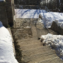 Treppenzugang zum Loft-Atelier